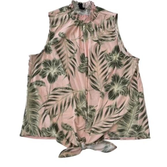 W5 TOP BLOUSE Mock neck Size XL sleeveless - Picture 2 of 5